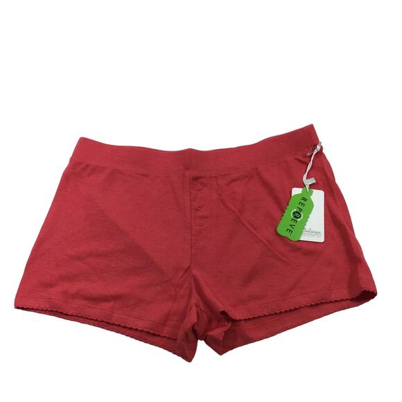 P.J. Salvage SZ M Red Elastic Waist Band Sleep Lounge Shorts Bottoms NWT B44 - Picture 3 of 7